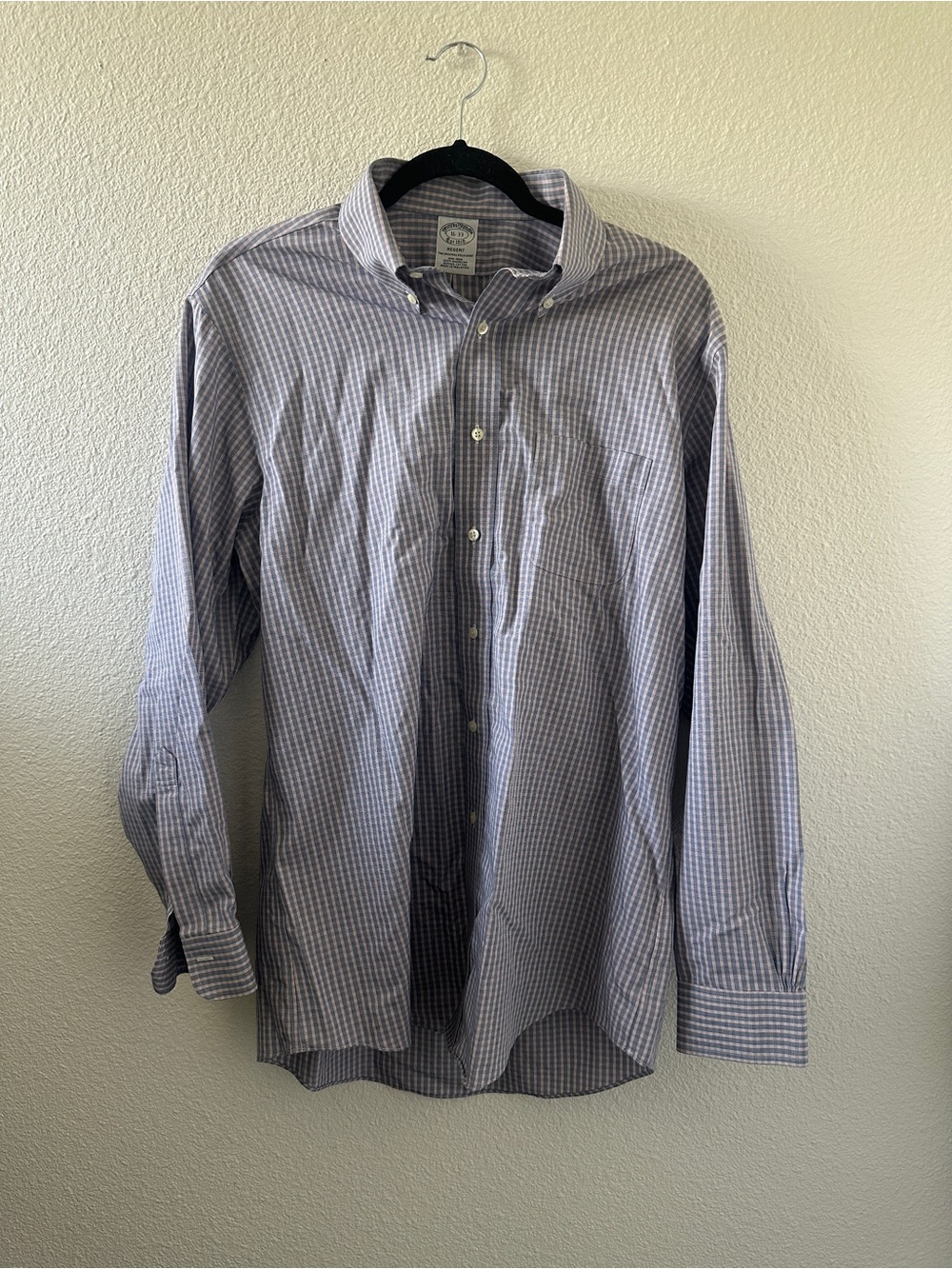 Brooks Brothers Classic Button-Down Men’s Shirt - Blue Gingham
